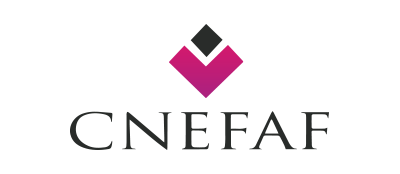 Logo CNEFAF Logo CNEFAF avec forme géométrique